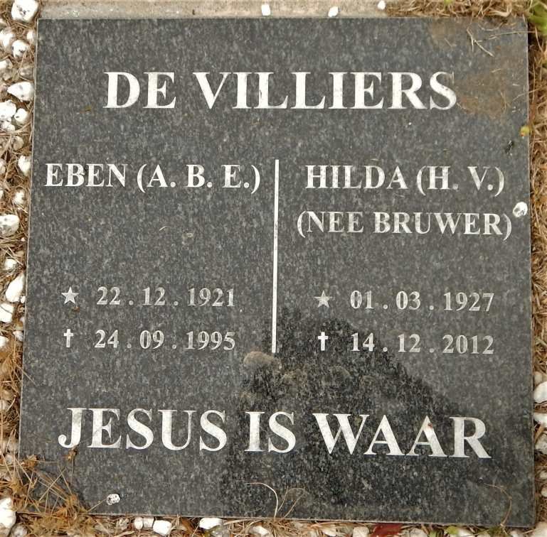 VILLIERS A.B.E., de 1921-1995 &amp; H.V. BRUWER 1927-2012