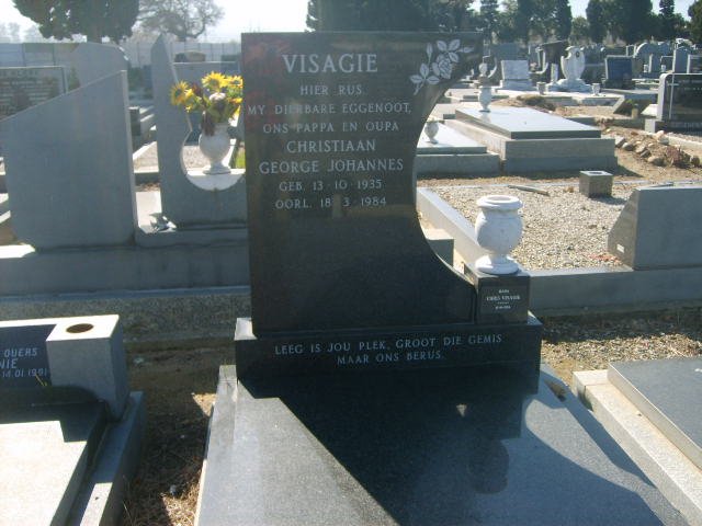 VISAGIE Christiaan George Johannes 1935-1984