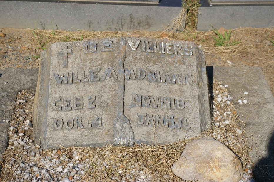 VILLIERS Willem Adriaan, de 1918-1976