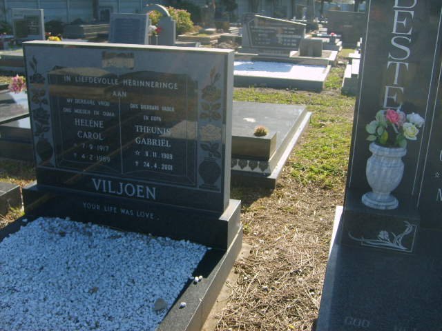 VILJOEN Theunis Gabriel 1909-2001 &amp; Helene Carol 1917-1983