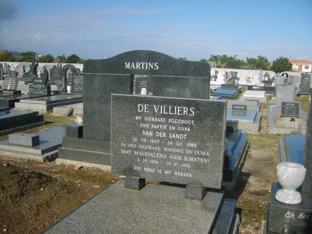 VILLIERS Van Der Sandt, de 1907-1986 &amp; May Magdalena KIRSTEN 1908-1999
