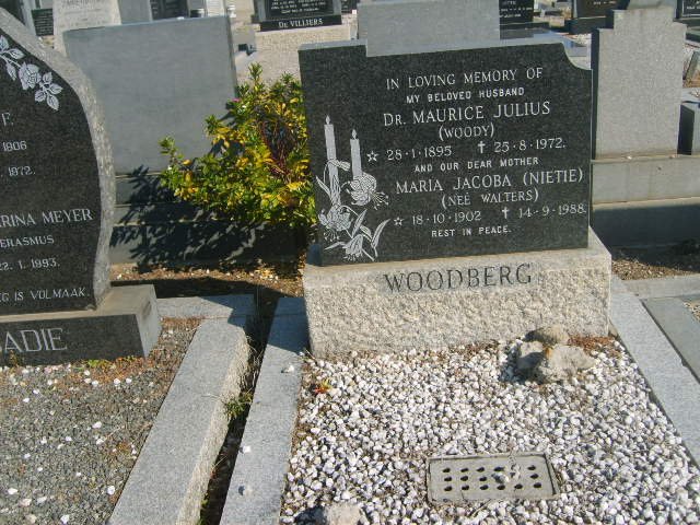 WOODBERG Maurice Julius 1895-1972 &amp; Maria Jacoba WALTERS 1902-1988