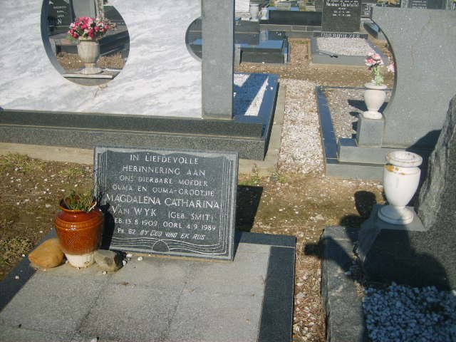 WYK Magdalena Catharina, van nee SMIT 1909-1989
