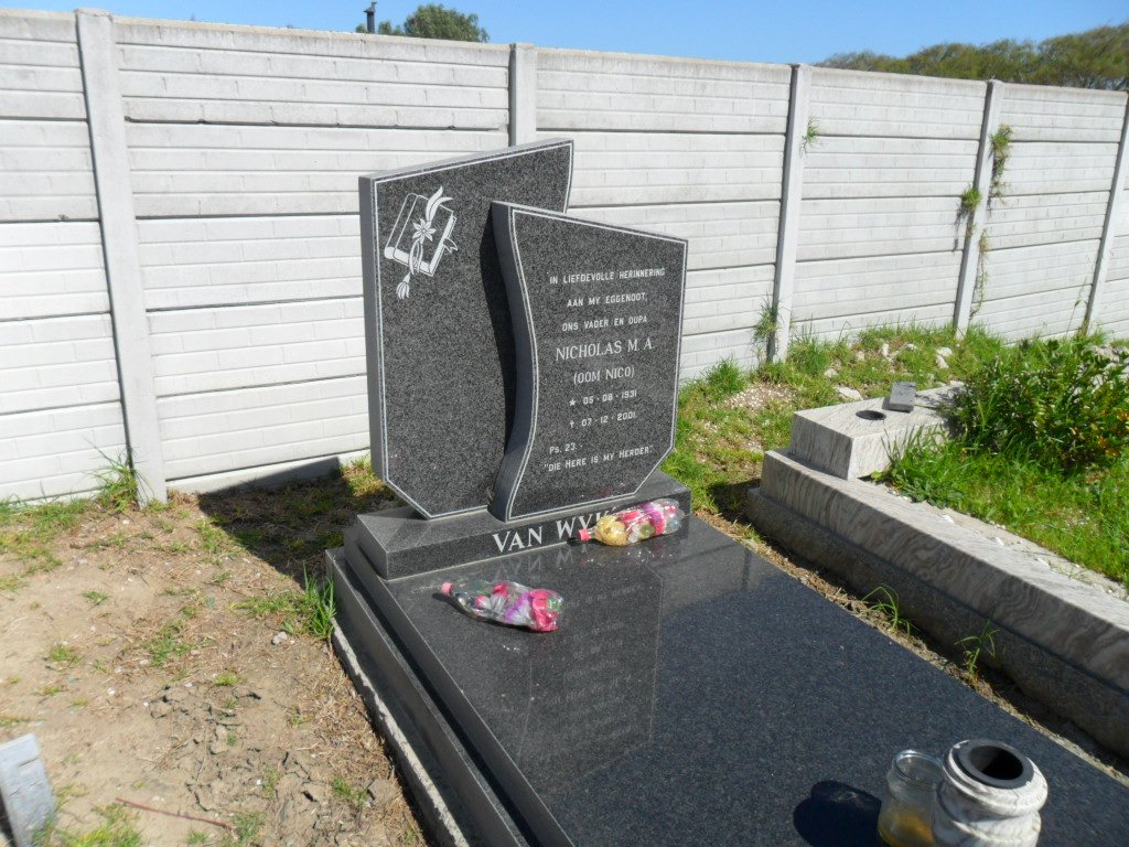WYK Nicholas M.A., van 1931-2001