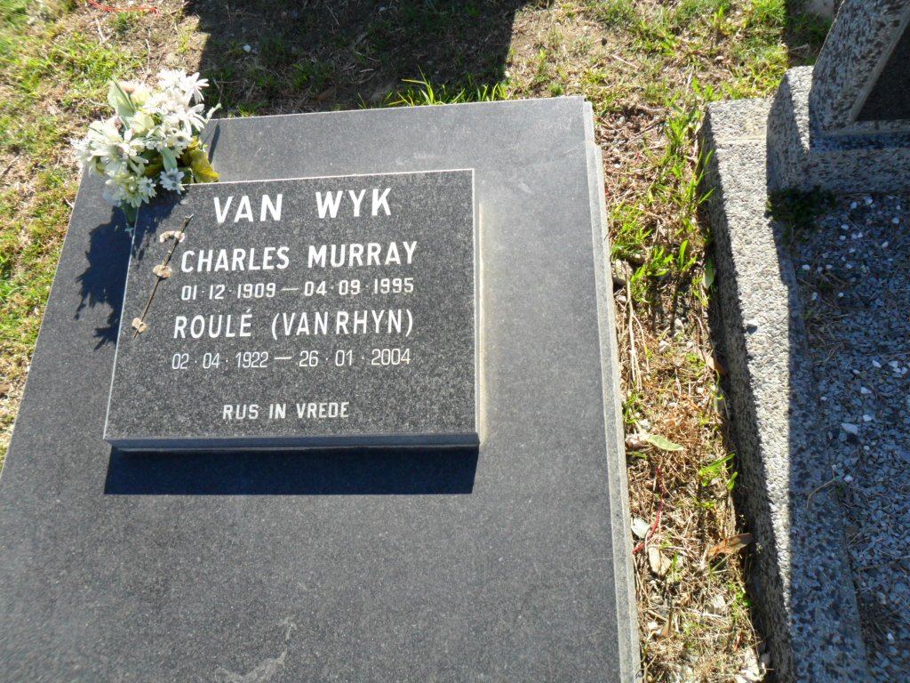 WYK Charles Murray, van 1909-1995 &amp; Roulé VAN RHYN 1922-2004