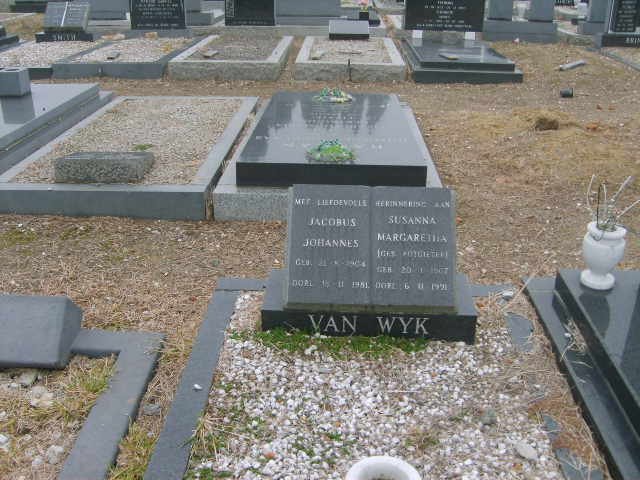 WYK Jacobus Johannes, van 1904-1981 &amp; Susanna Margaretha 1907-1991 