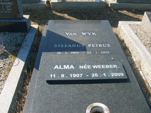 WYK Stefanus Petrus, van 1901-1978 &amp; Alma WEEBER 1907-2009