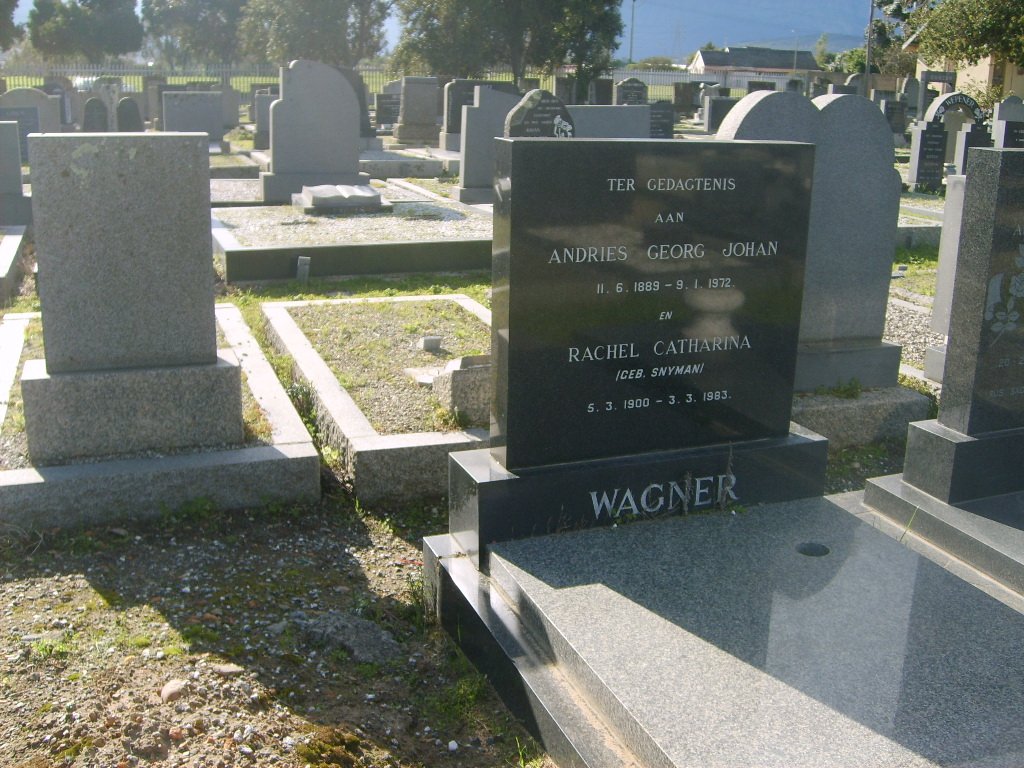 WAGNER Andries Georg Johan 1889-1972 &amp; Rachel Catharina SNYMAN 1900-1983