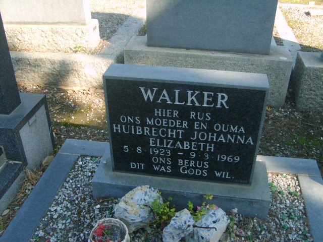 WALKER Huibrecht Johanna Elizabeth 1923-1969