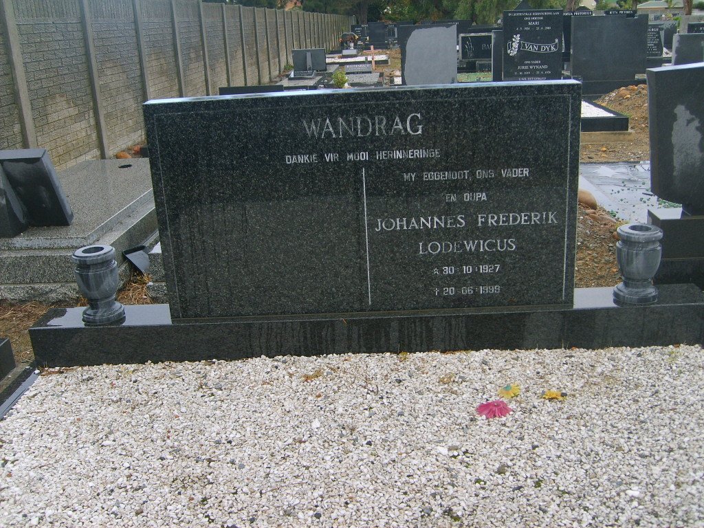 WANDRAG Johannes Frederik Lodewicus 1927-1999