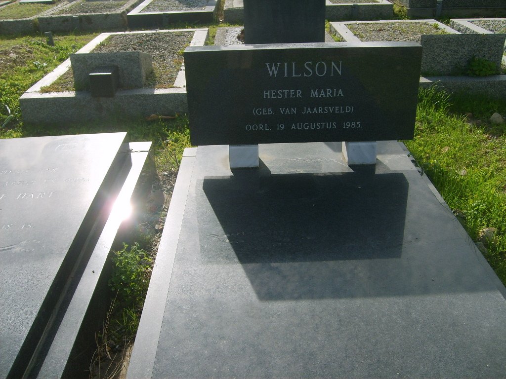 WILSON Hester Maria nee VAN JAARSVELD -1985