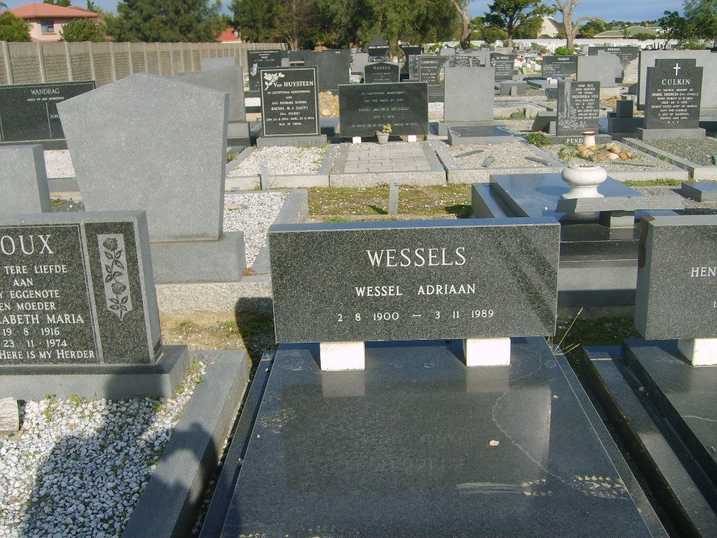 WESSELS Wessel Adriaan 1900-1989