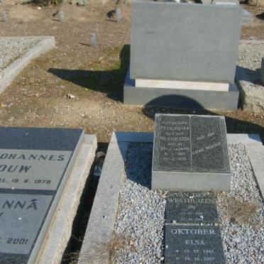 WESTHUIZEN Jim, van der 1906-???? &amp; Catherina Petronella ????-1970 :: OKTOBER Elsa 1945-2007