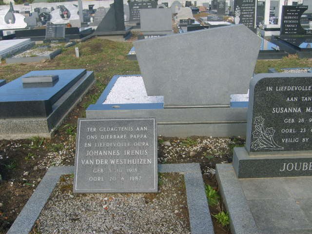 WESTHUIZEN Johannes Irenus, van der 1918-1987