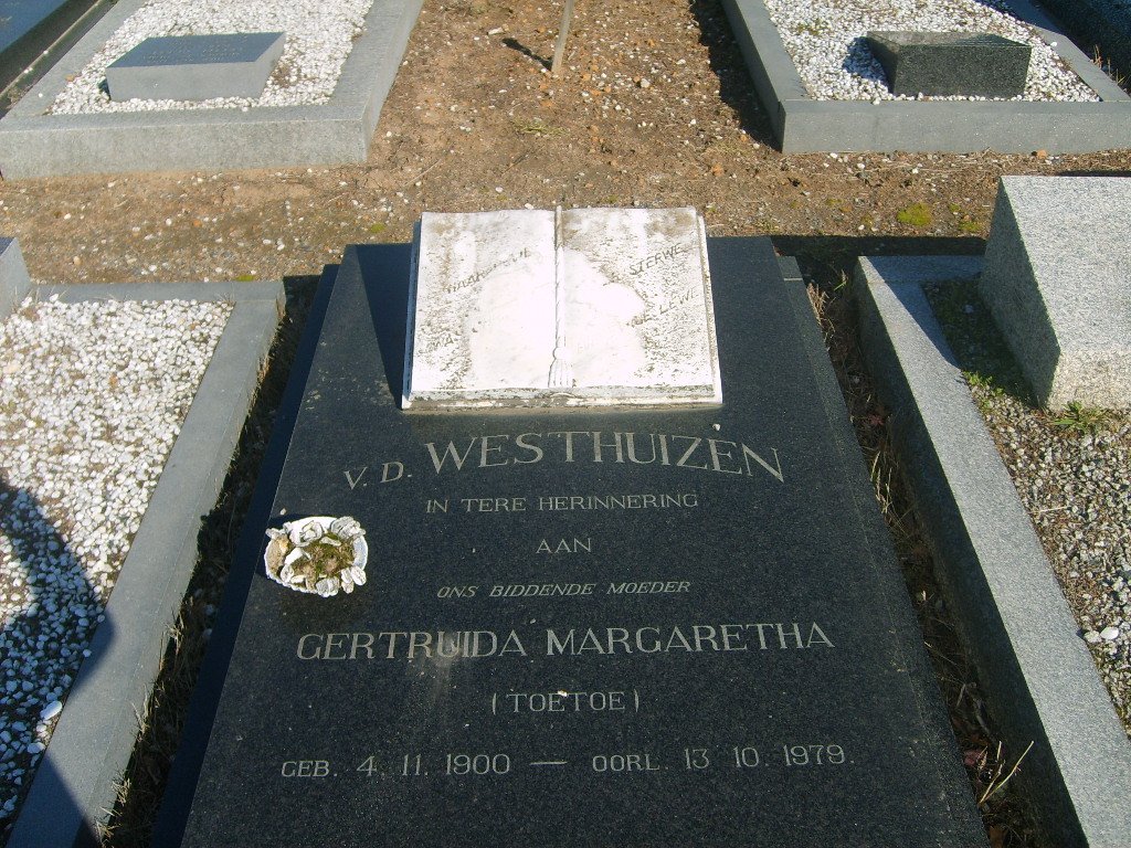 WESTHUIZEN Gertruida Margaretha, van der 1900-1979