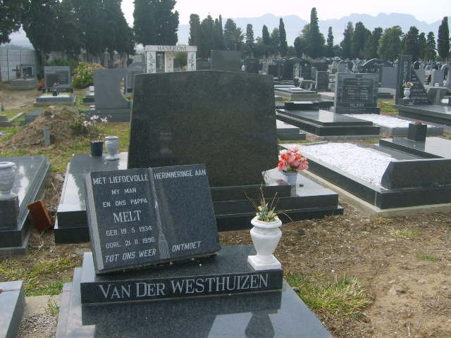 WESTHUIZEN Melt, van der 1934-1990