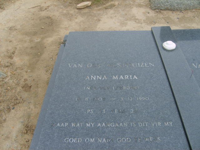 WESTHUIZEN Anna Maria, van der nee VAN HEERDEN 190?-1990