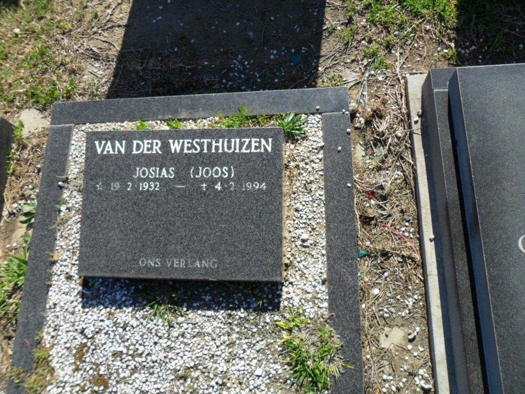 WESTHUIZEN Josias, van der 1932-1994