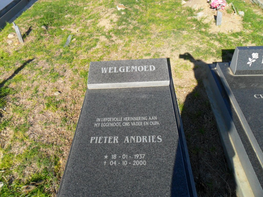 WELGEMOED Pieter Andries  1937-2000