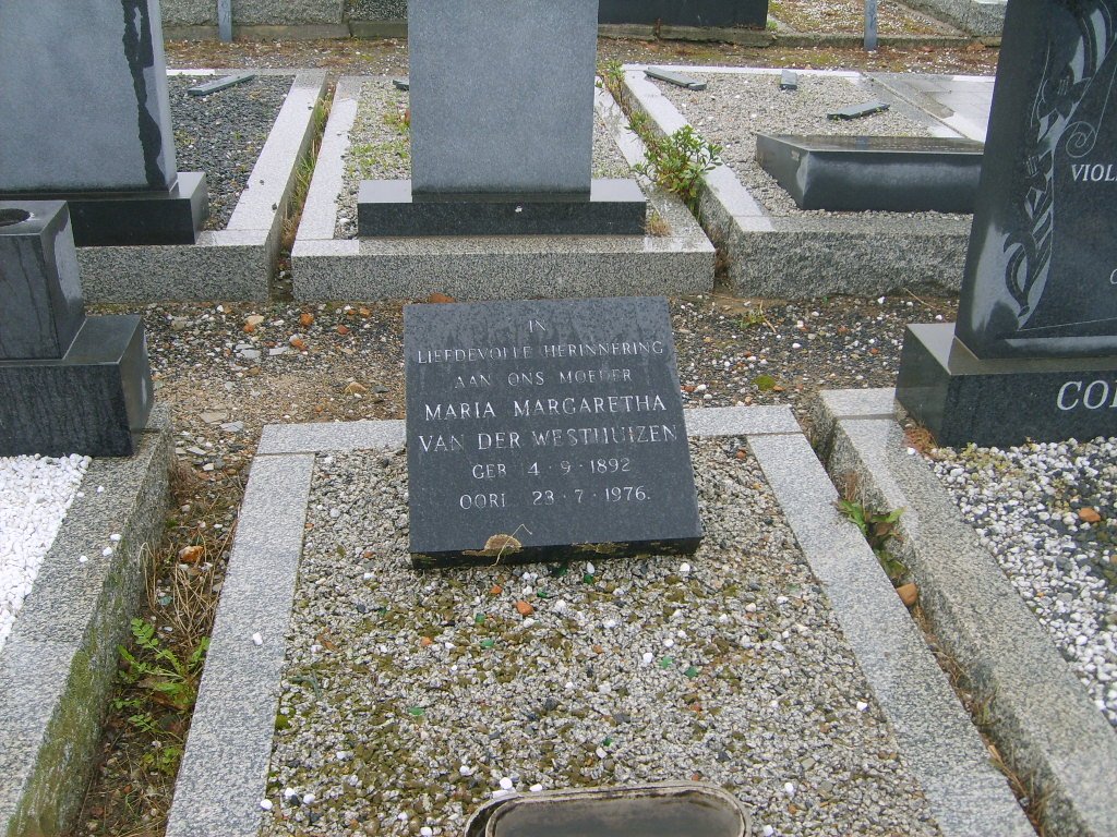 WESTHUIZEN Maria Margaretha, van der 1892-1976