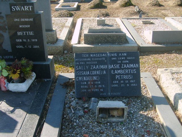 ZAAIMAN Lambertus Petrus 1917-1983 &amp; Susara Cornelia Gwendoline 1918-1973