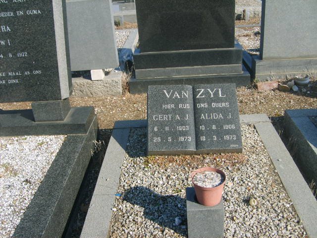 ZYL Gert A.J., van 1903-1973 &amp; Alida J. 1906-1973