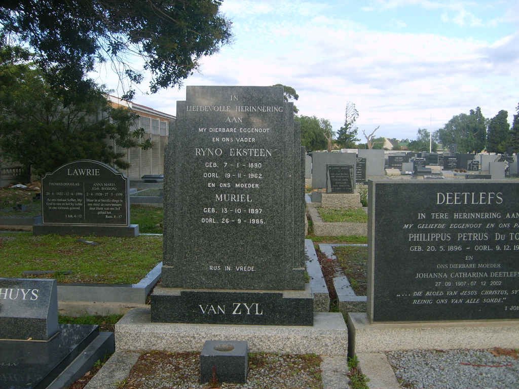 ZYL Ryno Eksteen, van 1890-1962 &amp; Muriel 1897-1985