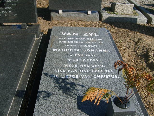 ZYL Margreta Johanna, van 1902-2000