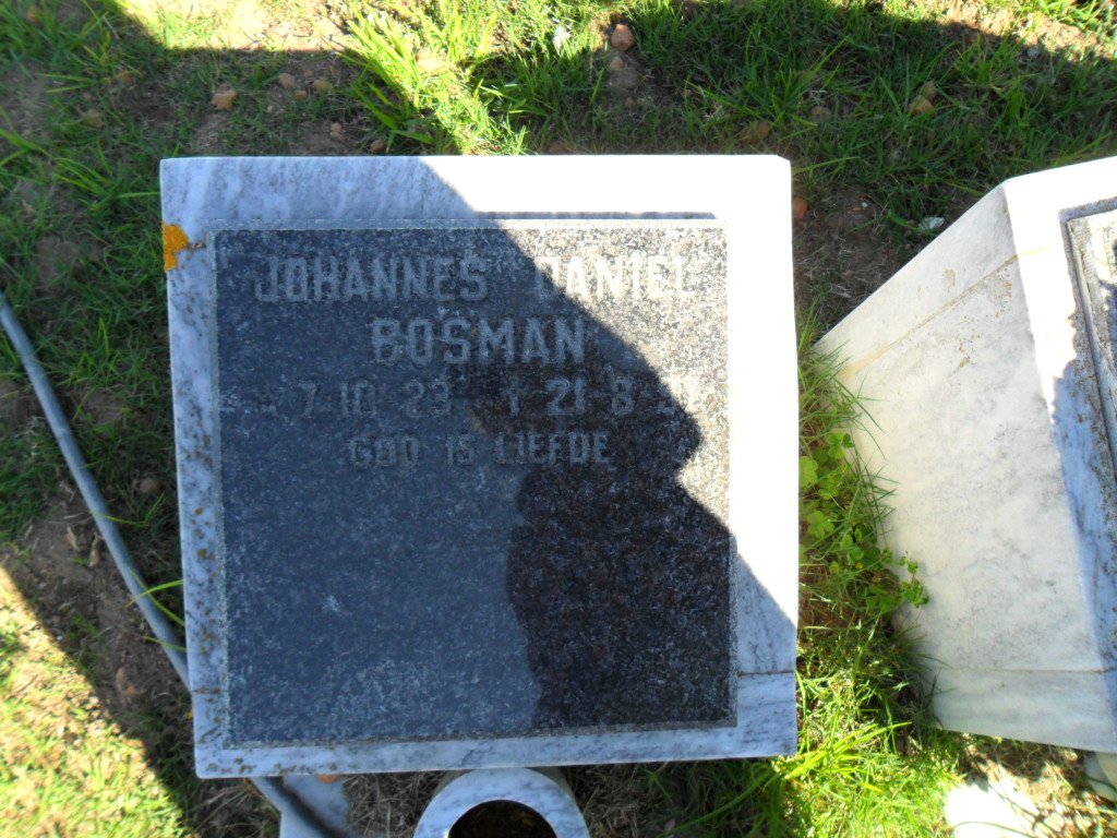 BOSMAN Johannes Daniel 1923-199?