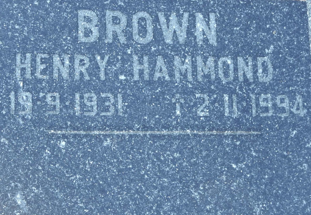 BROWN Henry Hammond 1931-1994