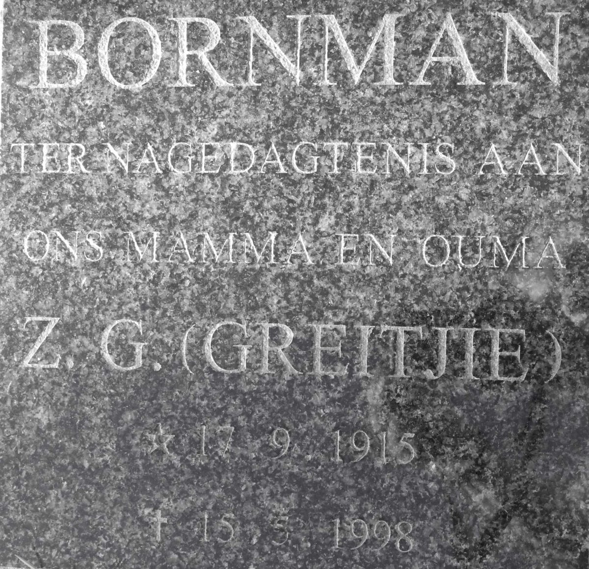 BORNMAN Z.G. 1915-1998