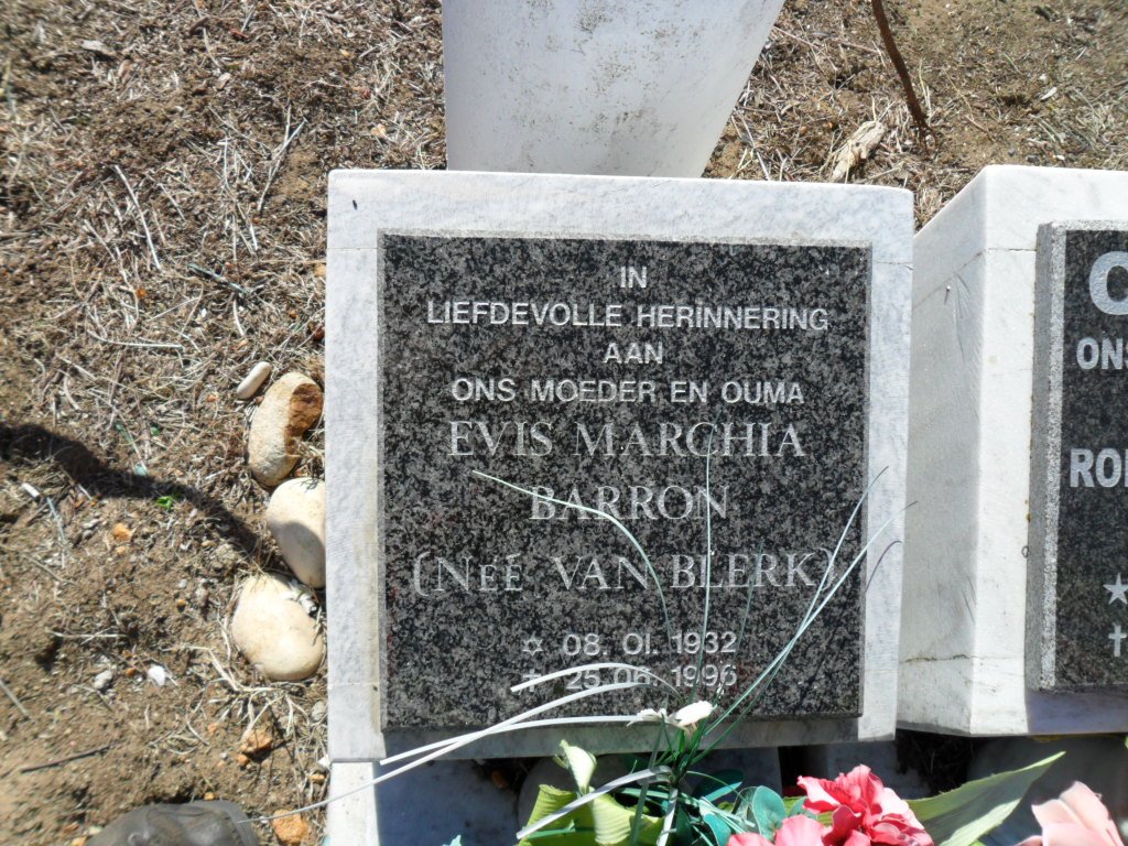 BARRON Evis Marchia nee VAN BLERK 1932-1996