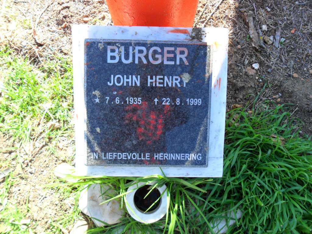 BURGER John Henry 1935-1999