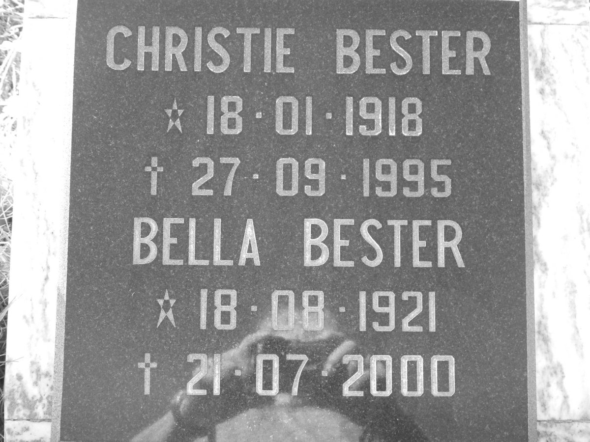 BESTER Christie 1918-1995 &amp; Bella 1921-2000