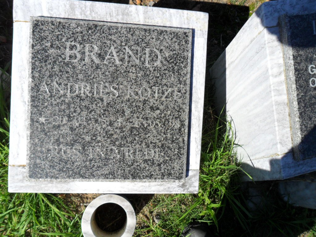 BRAND Andries Kotze 1925-1998