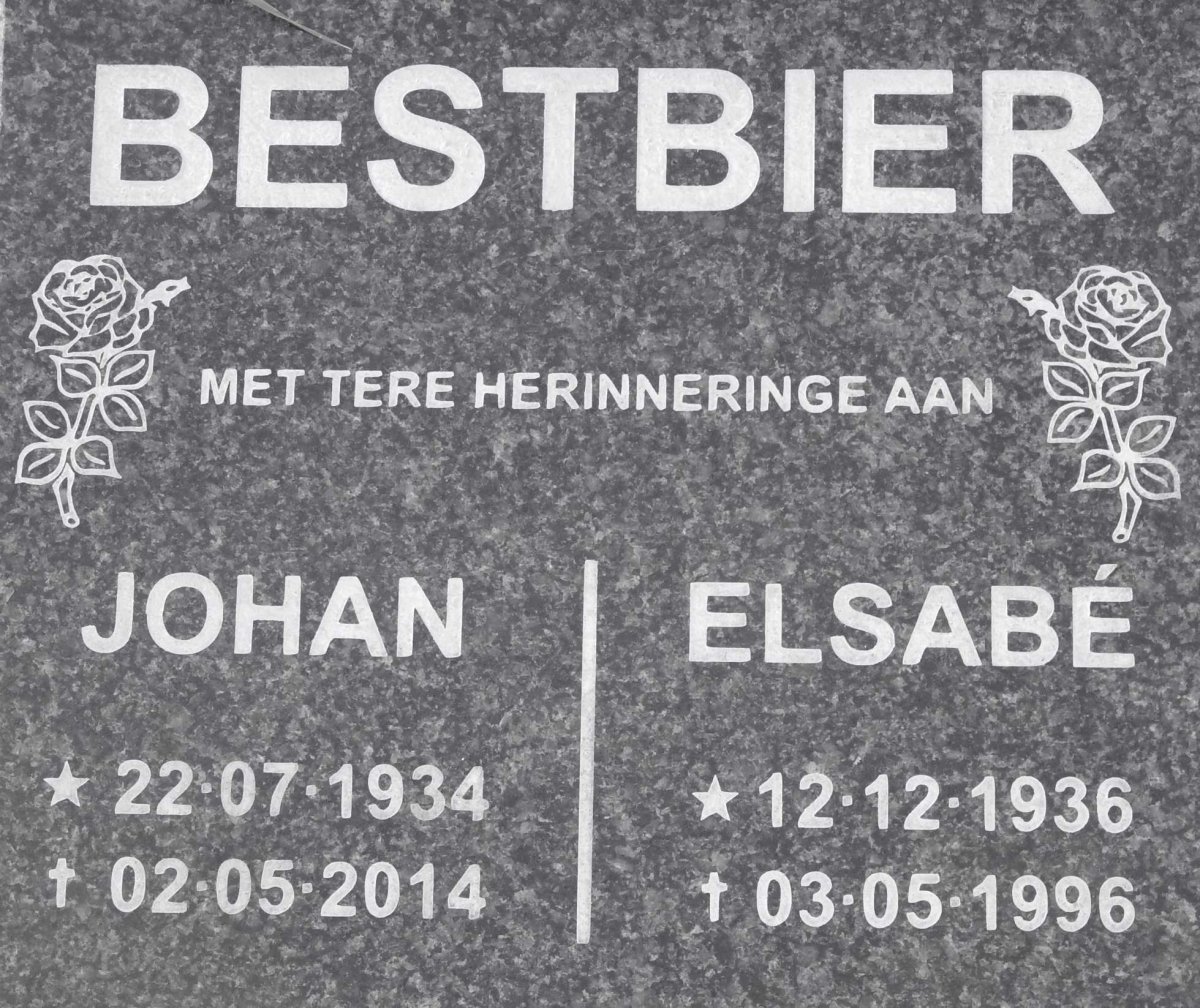 BESTBIER Johan 1934-2014 &amp; Elsabe 1936-1996