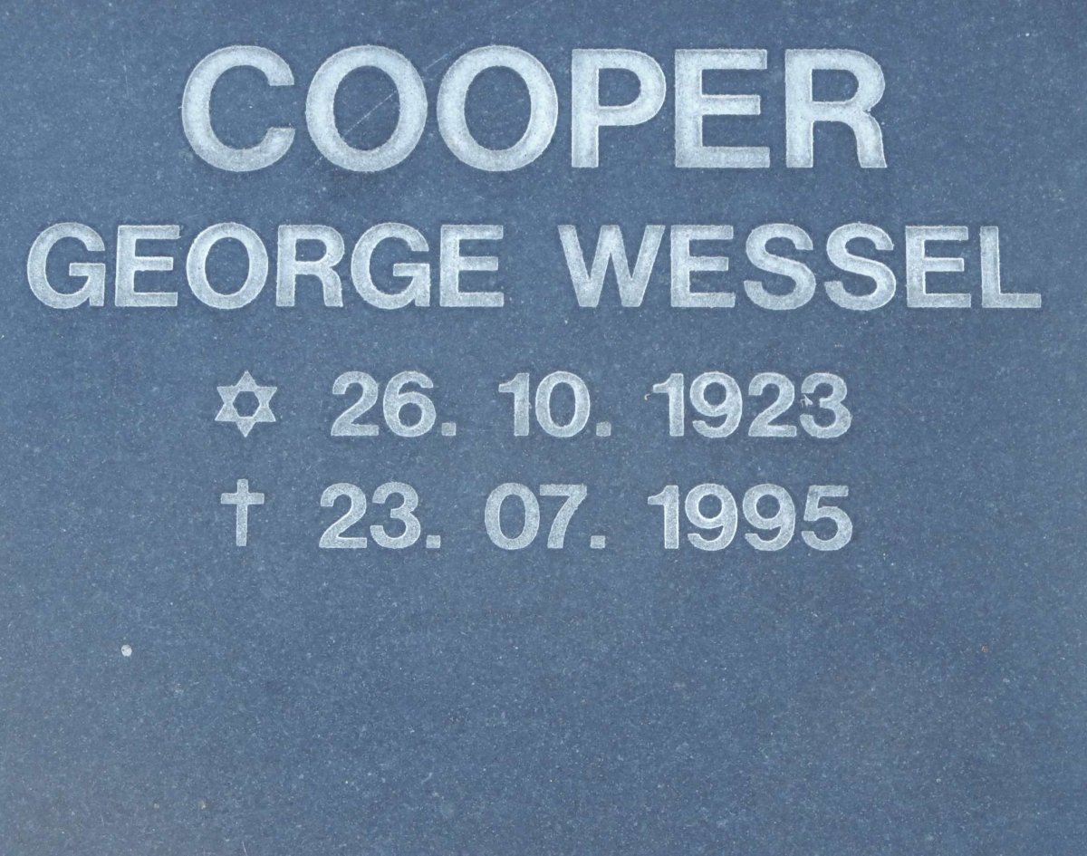 COOPER George Wessel 1923-1995