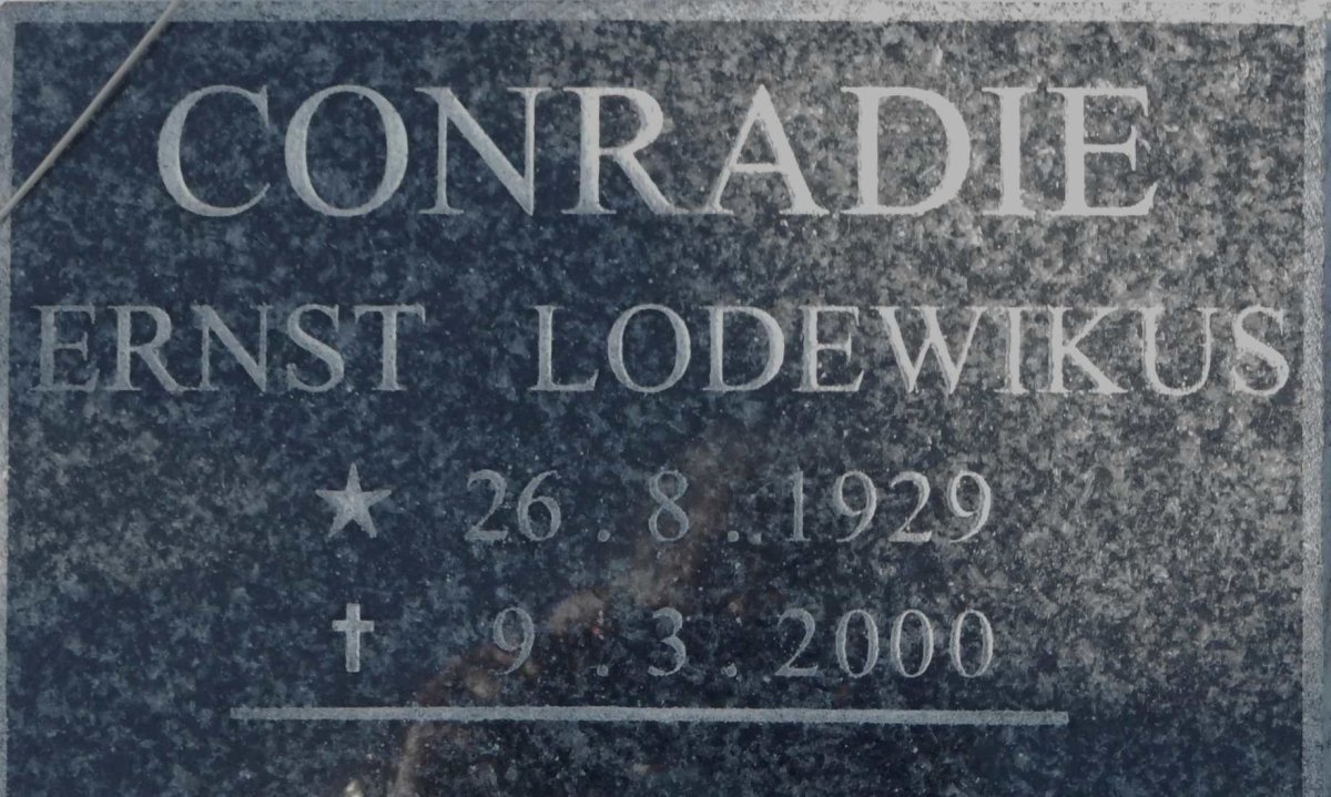 CONRADIE Ernst Lodewikus 1929-2000