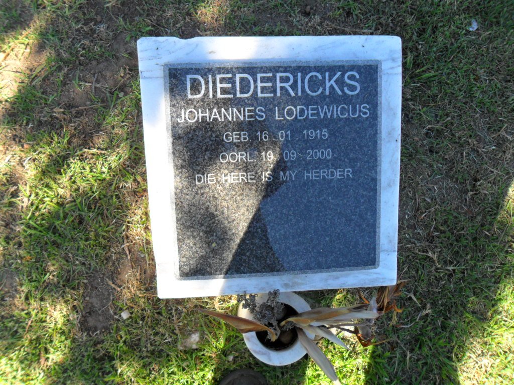 DIEDERICKS Johannes Lodewicus 1915-2000