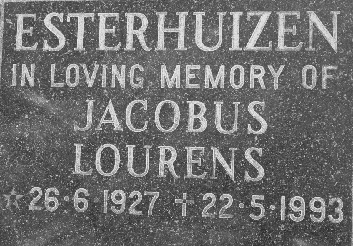 ESTERHUIZEN Jacobus Lourens 1927-1993