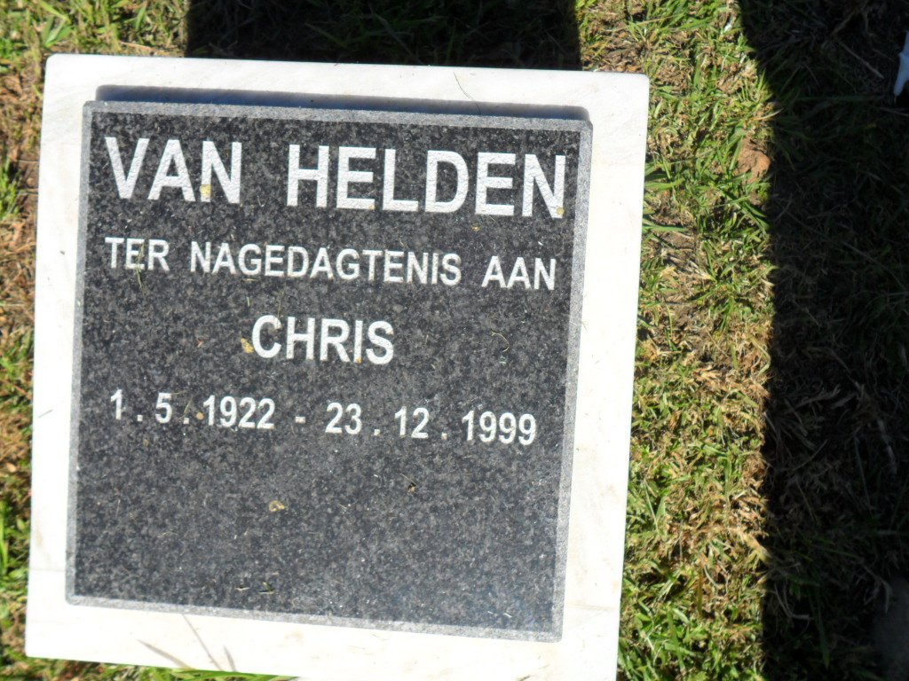 HELDEN Chris, van 1922-1999