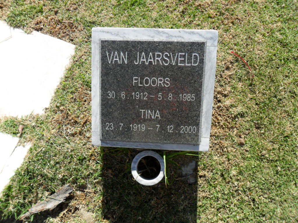 JAARSVELD Floors, van 1912-1985 &amp; Tina 1919-2000