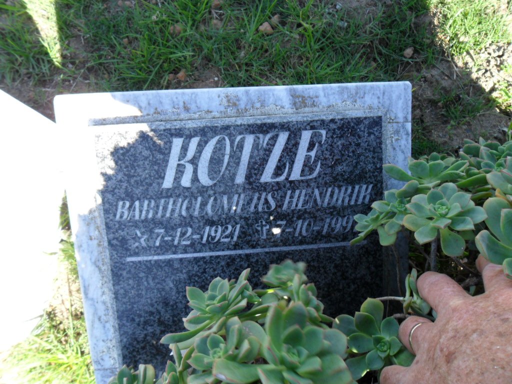 KOTZE Bartholomeus Hendrik 1921-199?