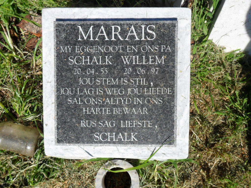 MARAIS Schalk Willem 1955-1997