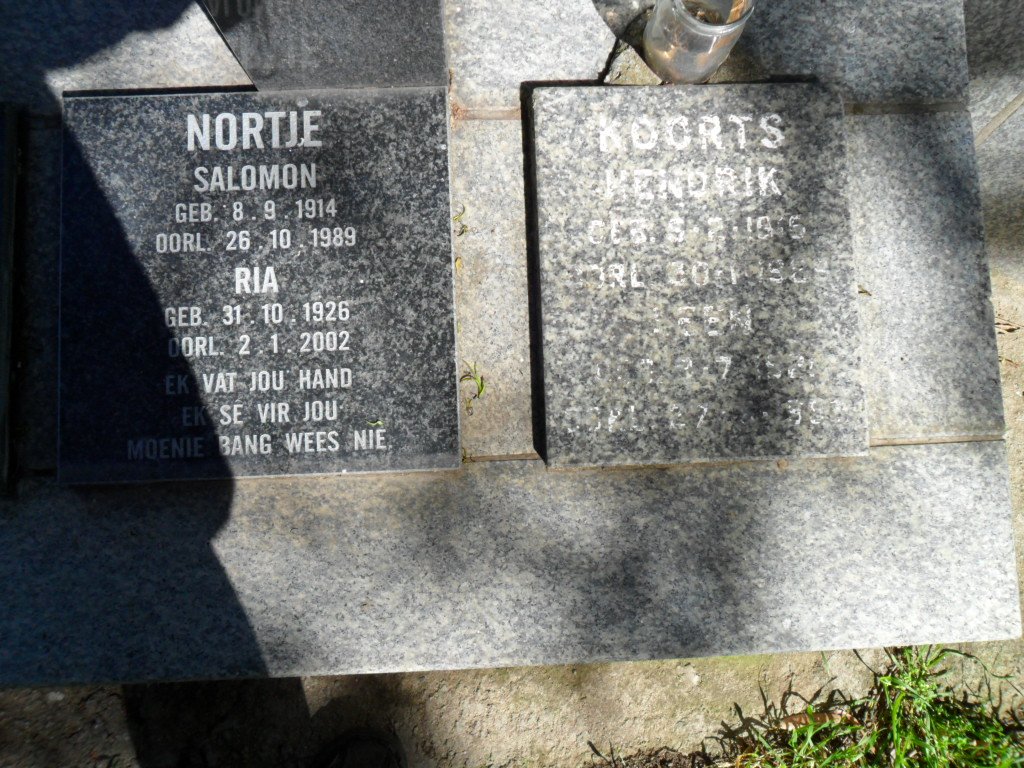 NORTJE Salomon 1914-1989 &amp; Ria 1926-2002 :: KOORTS Hendrik