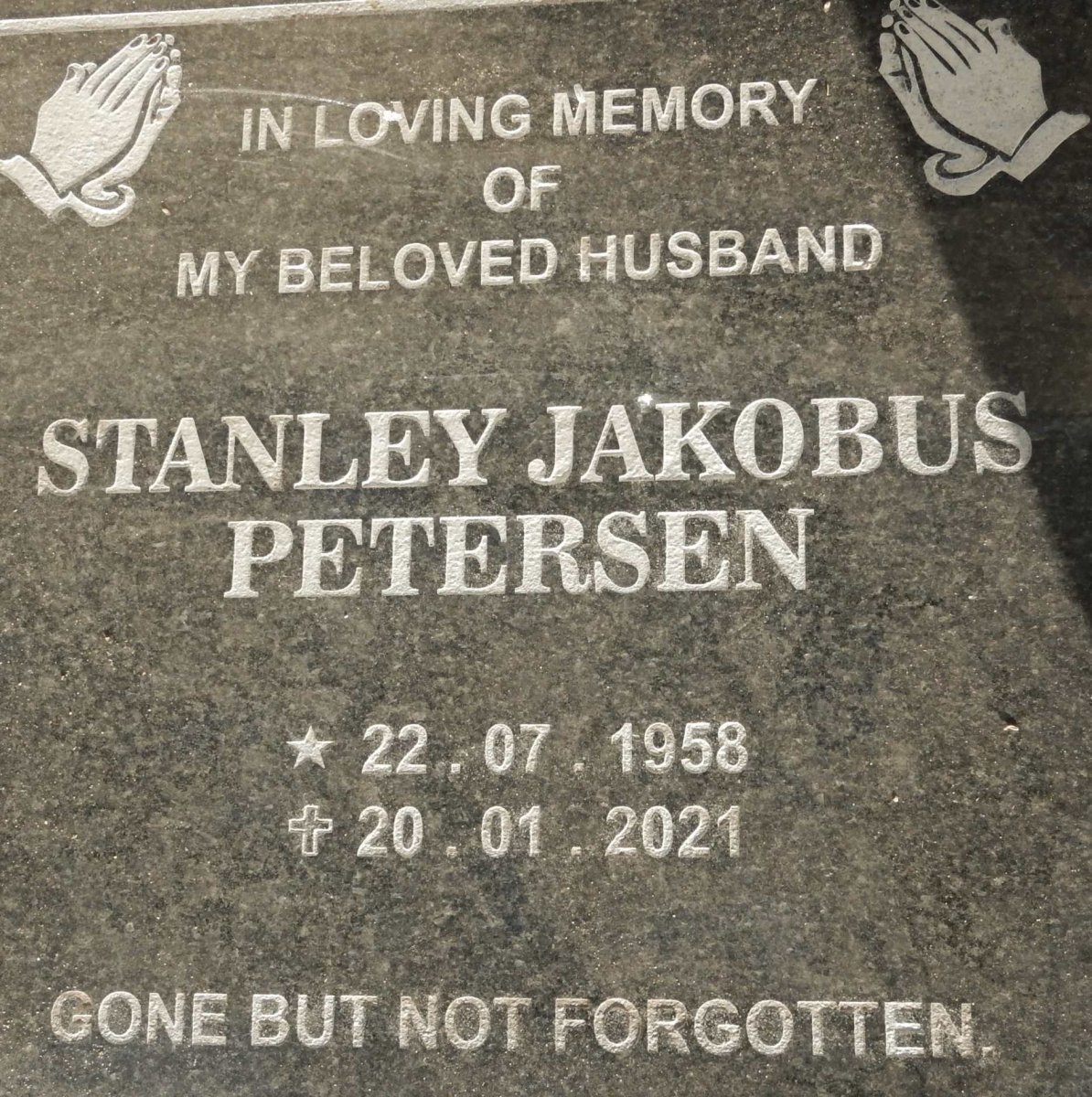 PETERSEN Stanley Jakobus 1958-2021