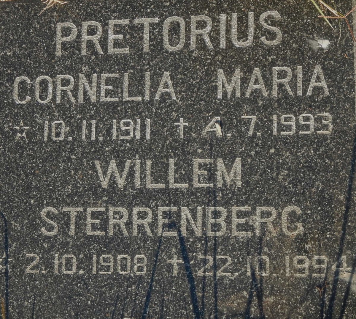 PRETORIUS Willem Sterrenberg 1908-1994 &amp; Cornelia Maria 1911-1993