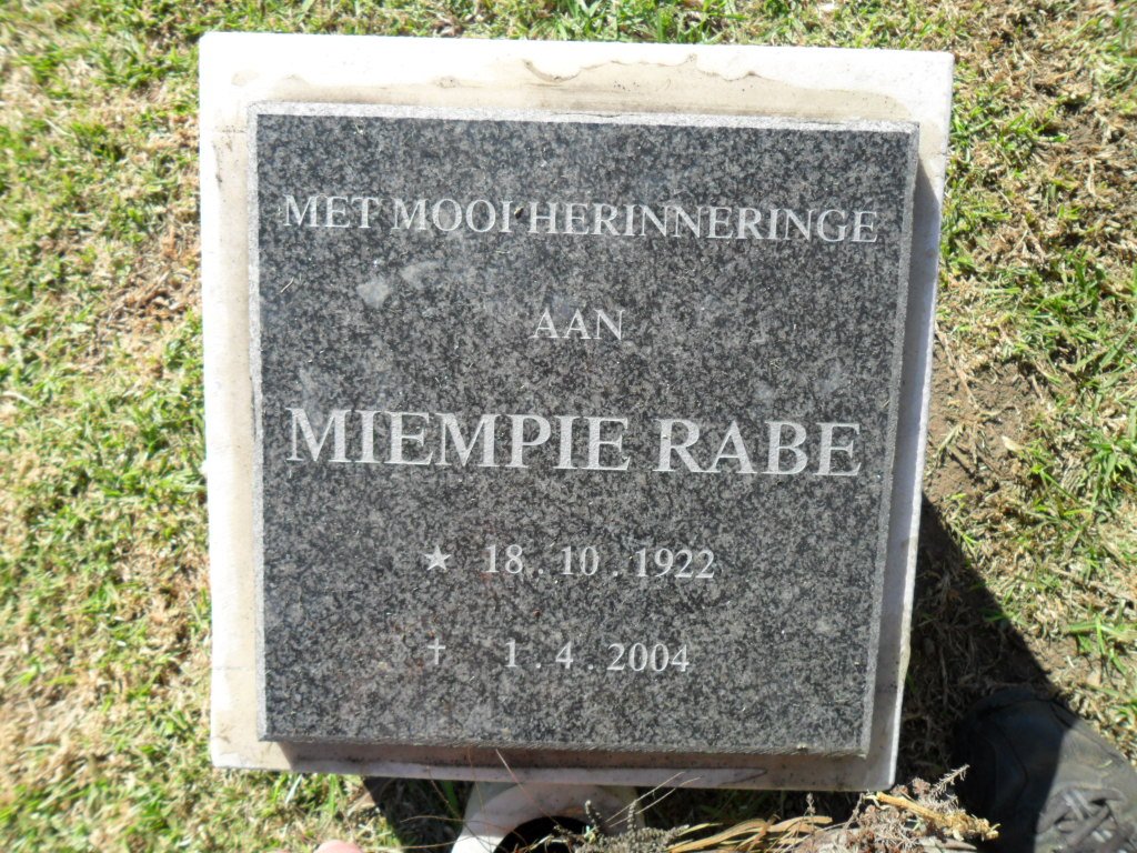 RABE Miempie 1922-2004