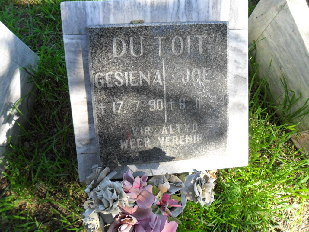 TOIT Joe, du -1994 &amp; Gesiena -1990