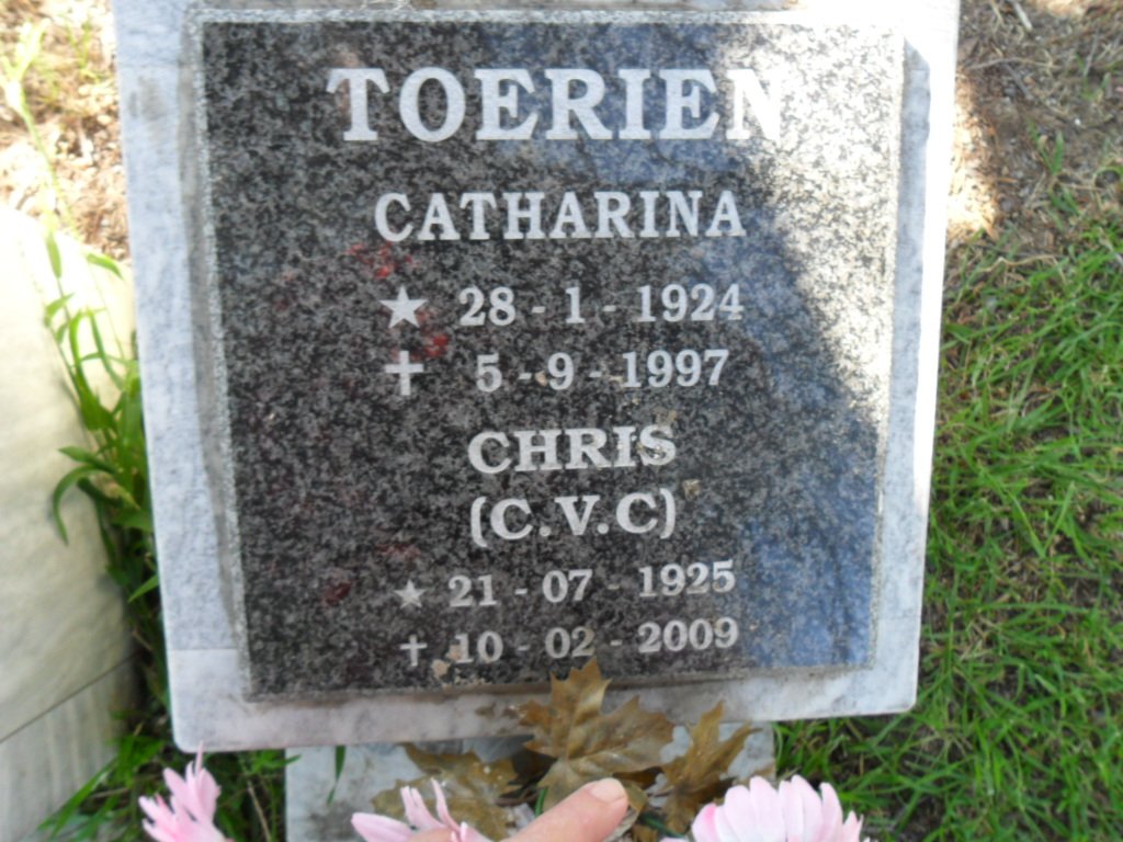 TOERIEN C.V.C. 1925-2009 &amp; Catharina 1924-1997